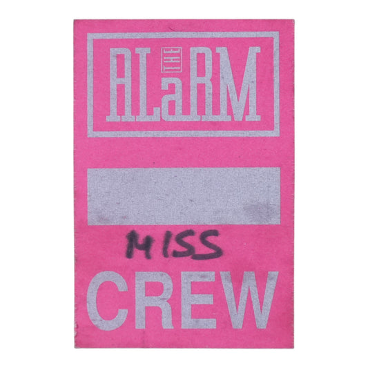 1980s The Alarm Miss Crew Backstage Pass - front