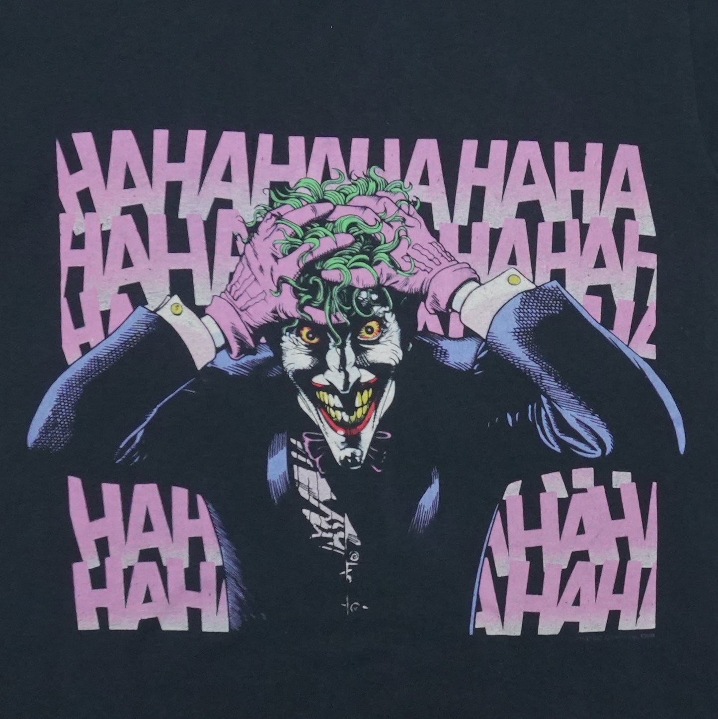 1989 Joker HaHaHa Killing Joke DC Comics Shirt Front Detail 1