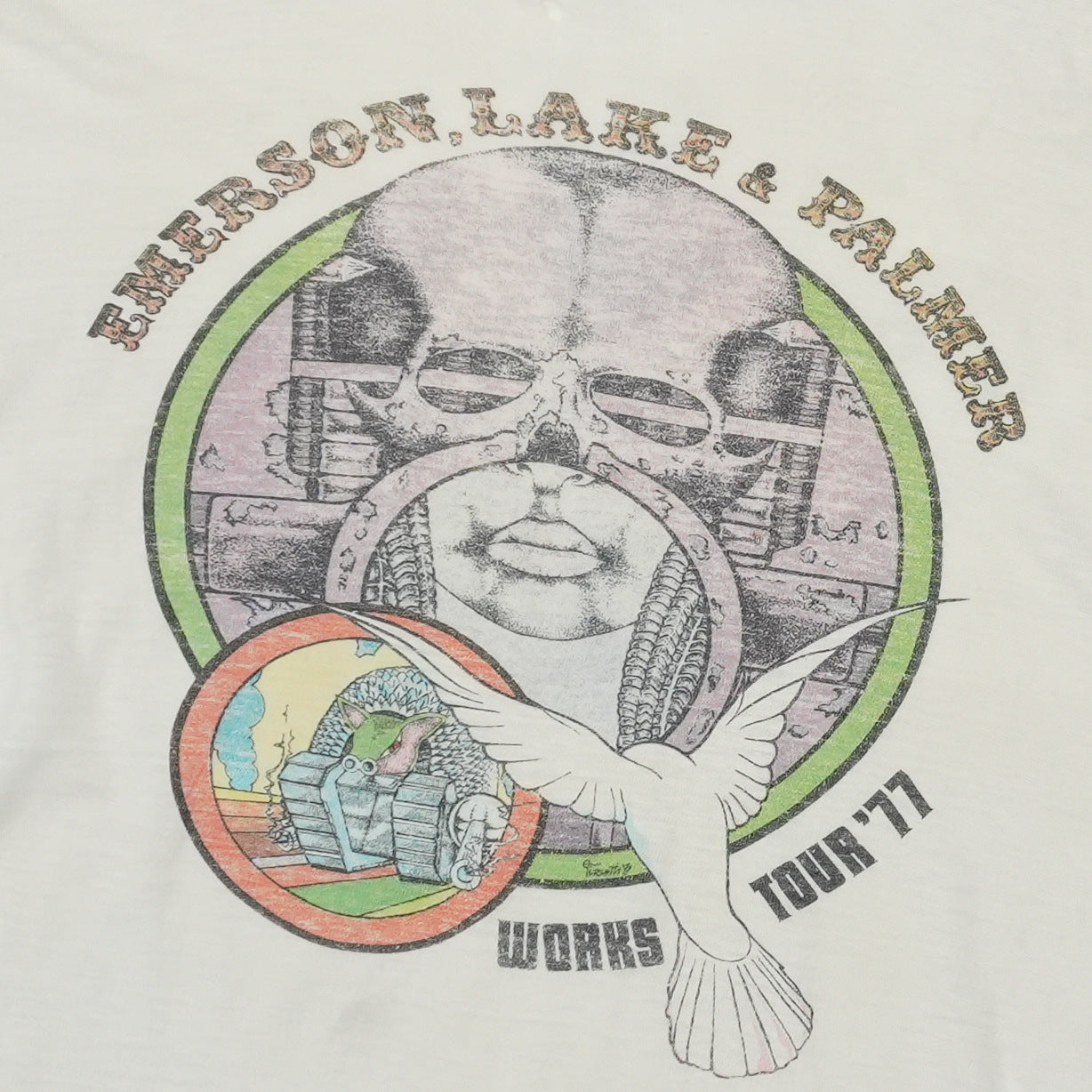 1977 Emerson Lake & Palmer Works Tour Shirt Detail 2