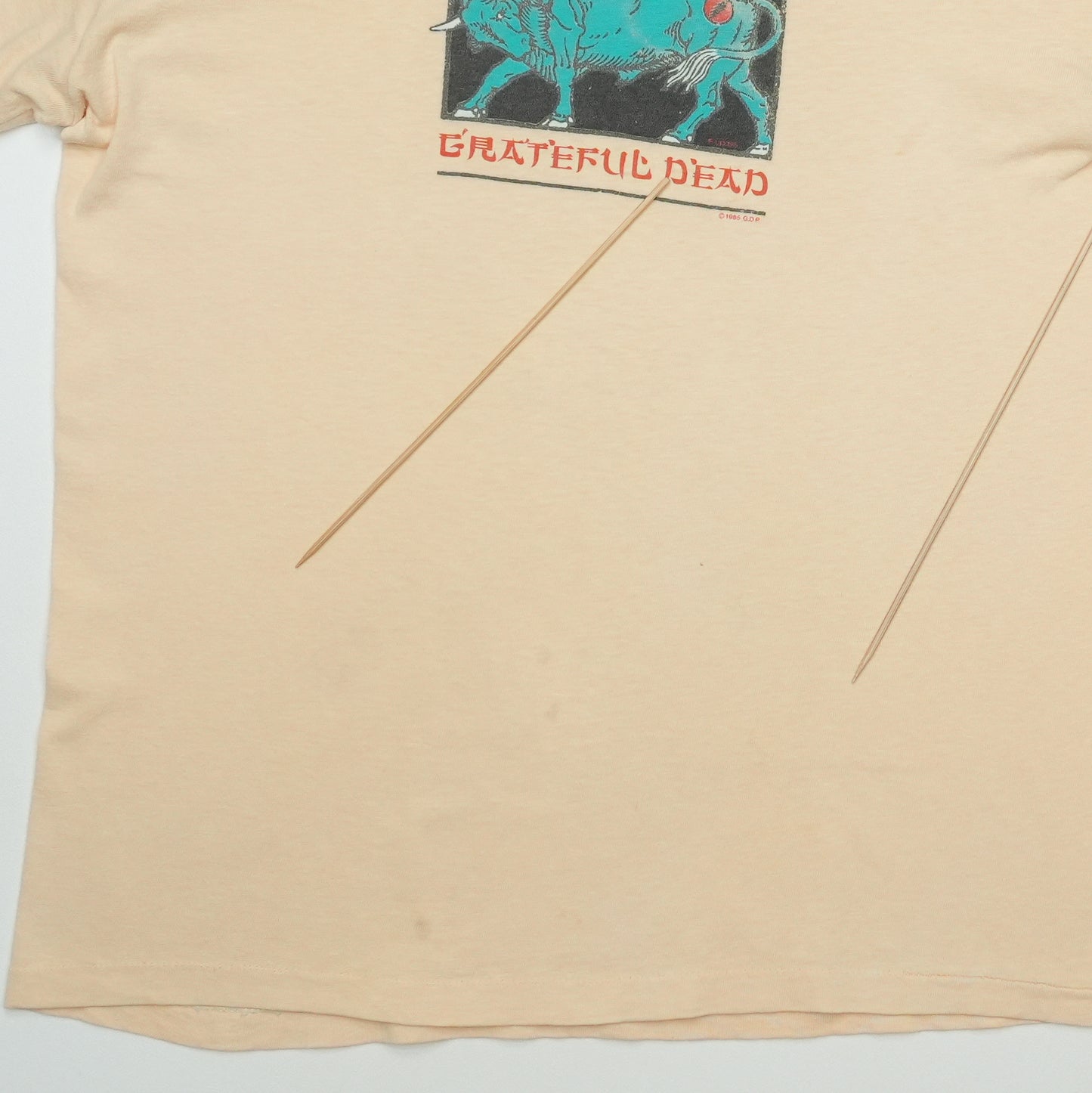1985 Grateful Dead Henry J. Kaiser Long Sleeve Shirt Detail