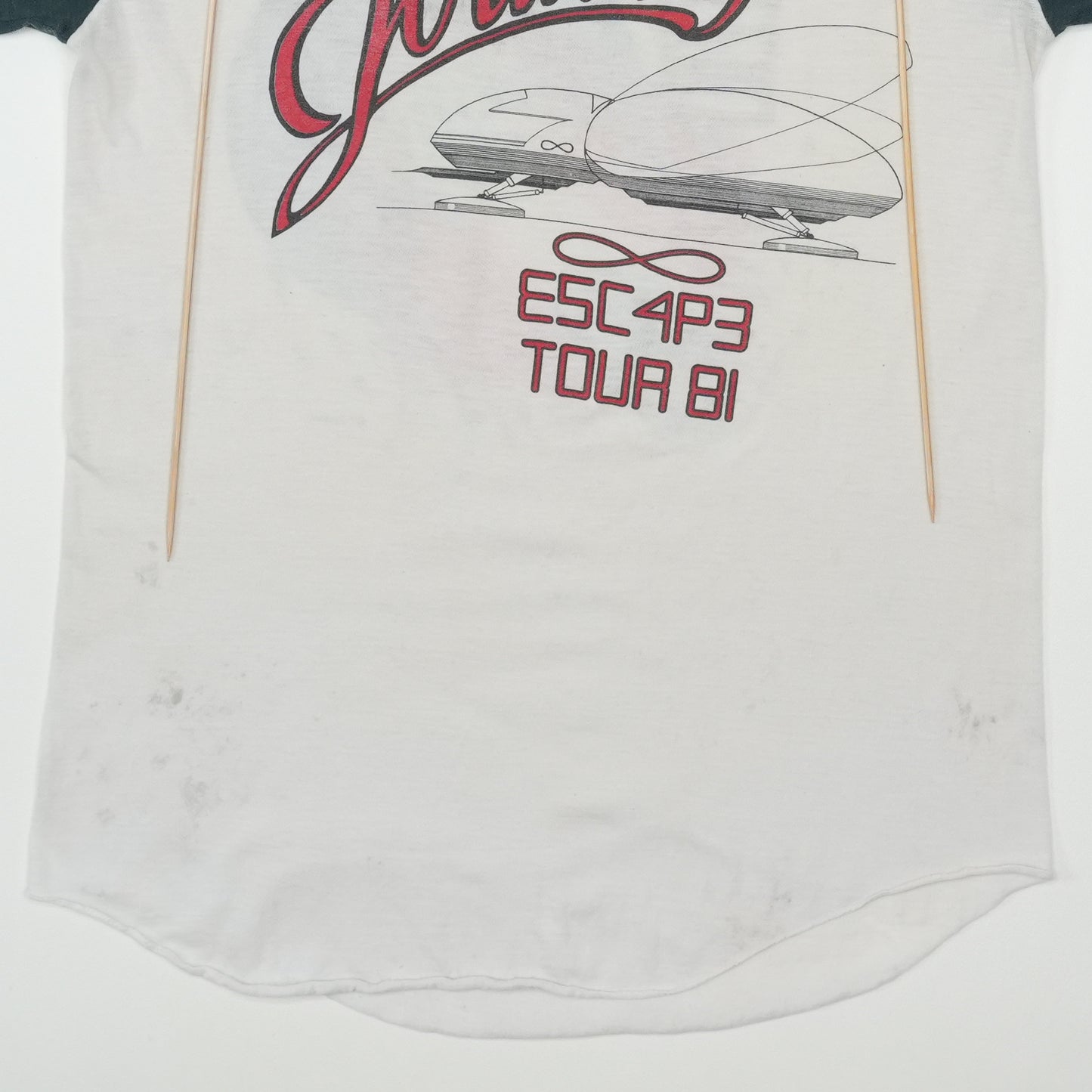 1981 Journey Escape Tour Raglan Shirt Detail 5