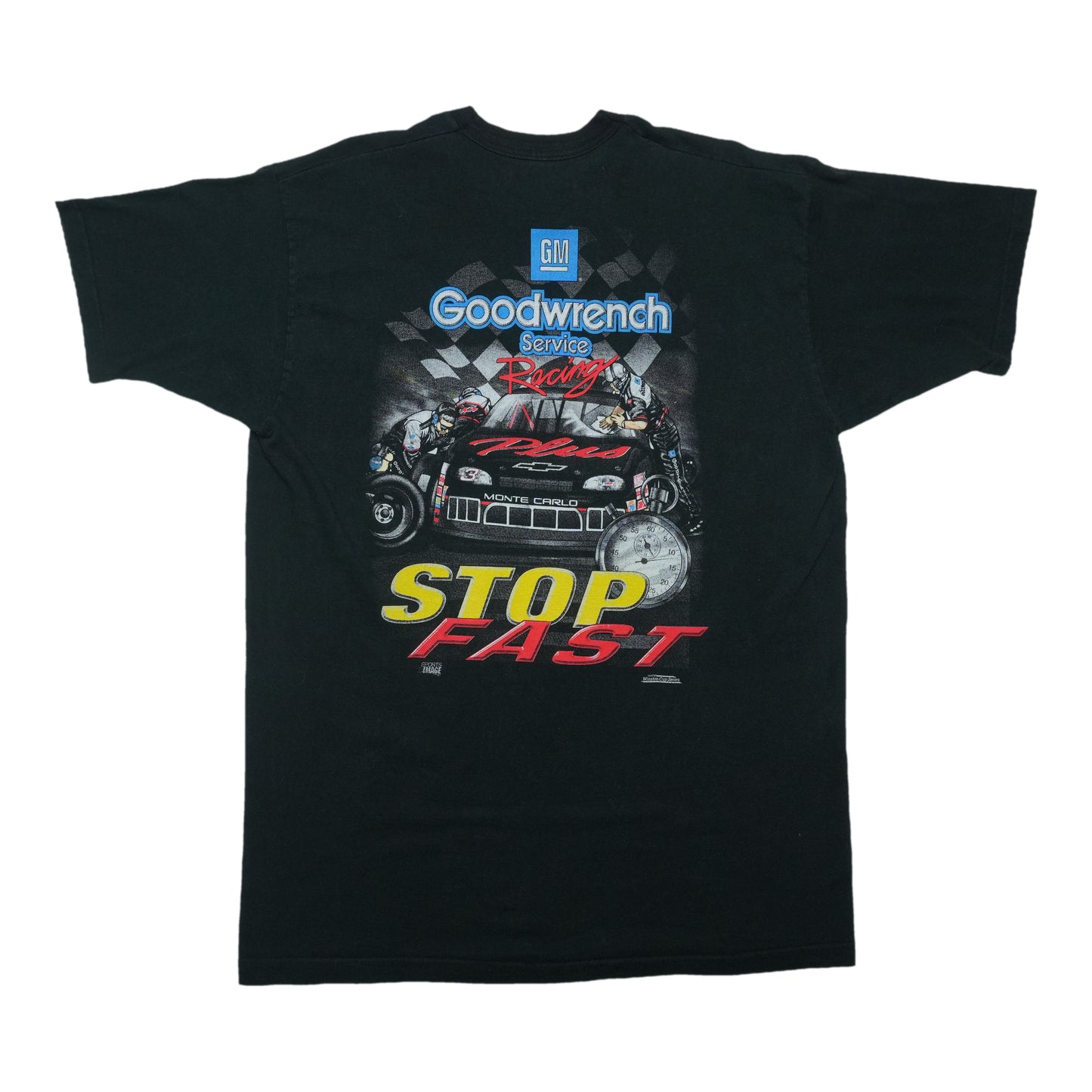 1990s Dale Earnhardt Run Hard Stop Fast Goodwrench Shirt Back