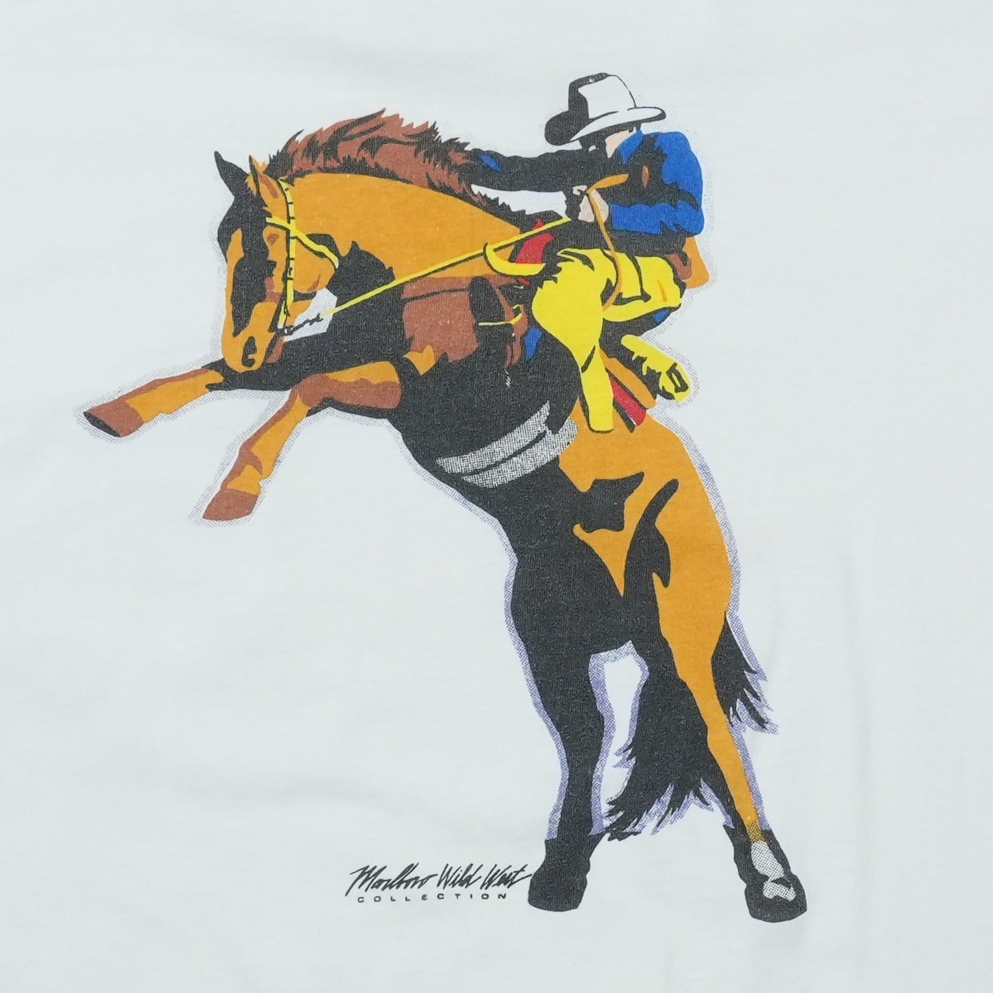 1990s Marlboro Wild West Bronco Shirt Back Graphic