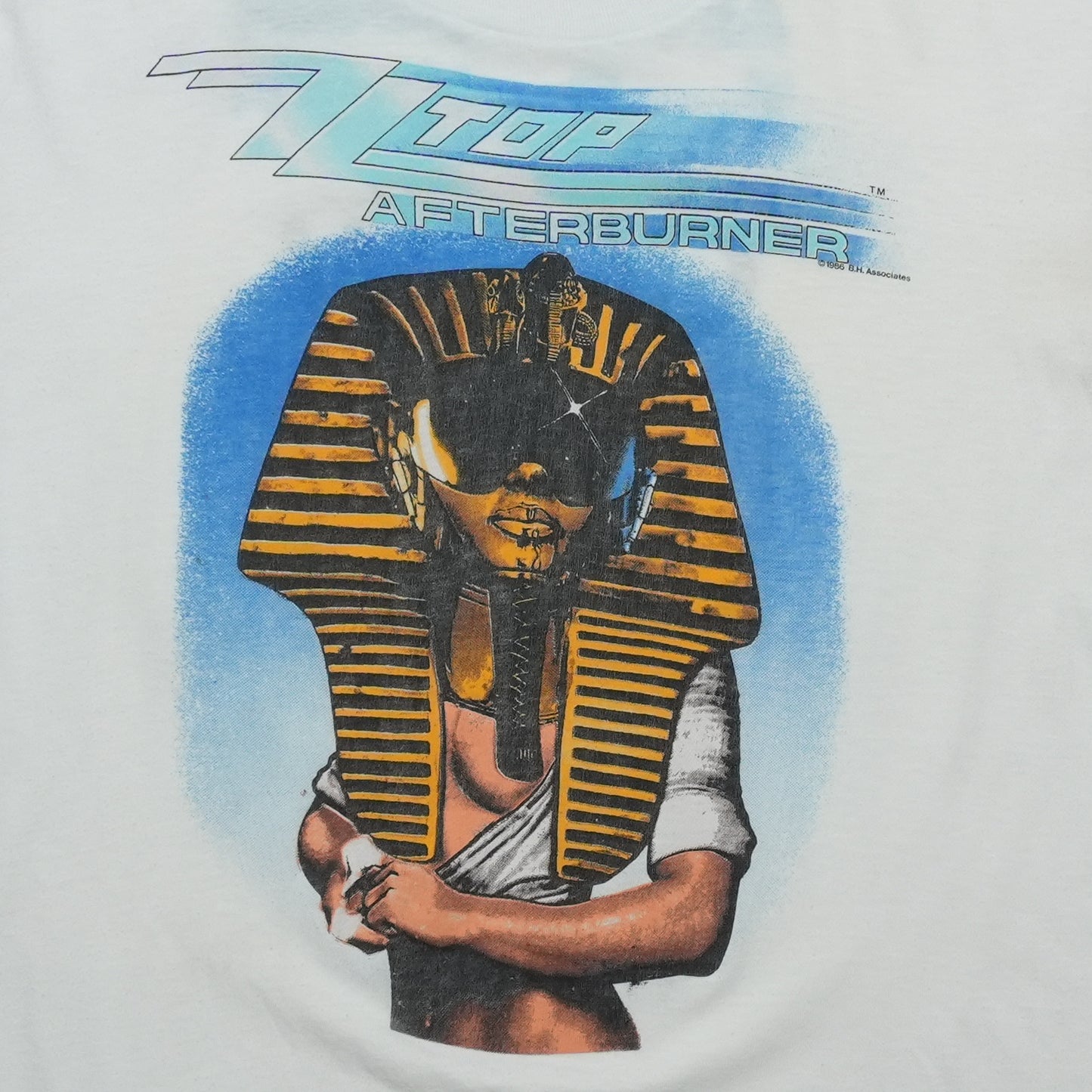 1986 ZZ Top Afterburner Tour Crew Shirt Detail