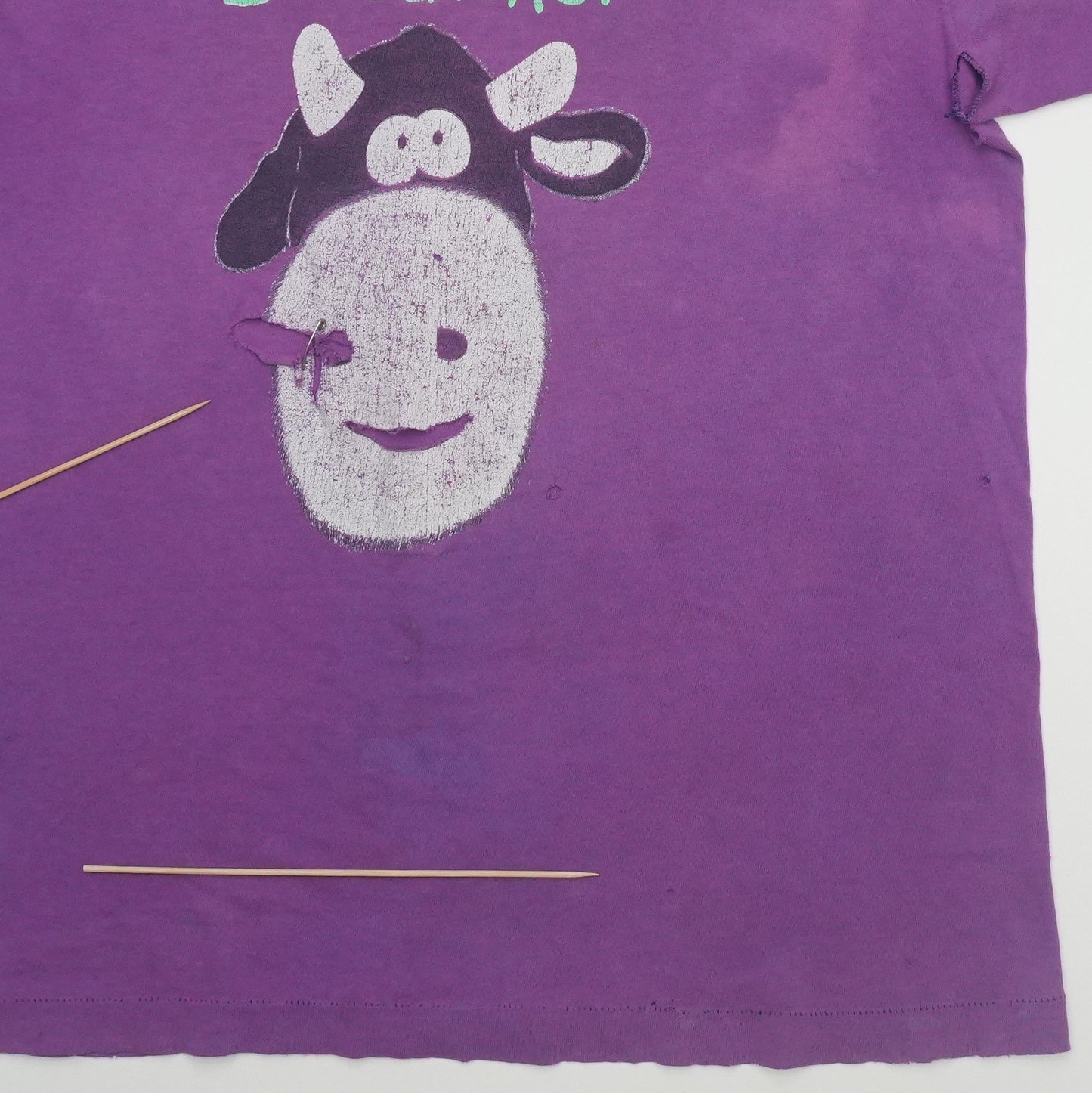 1990s Dinosaur Jr Cow Shirt Detail 3