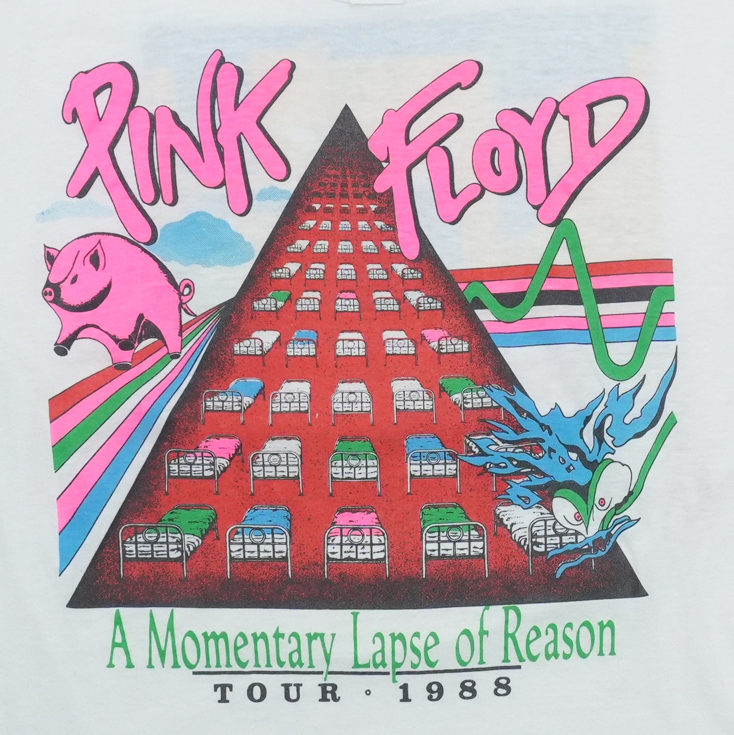 1988 Pink Floyd A Momentary Lapse Of Reason Tour Shirt Detail 2