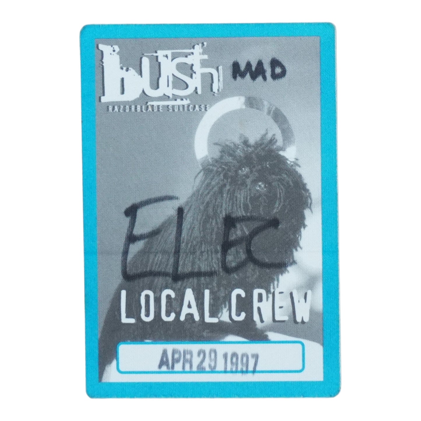 1997 Bush Razorblade Suitcase Local Crew Backstage Pass - front