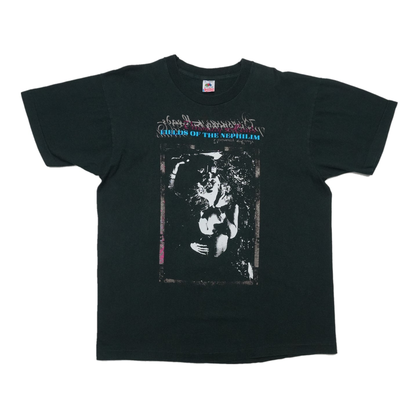 1990 Fields Of The Nephilim Visionary Heads Shirt Front
