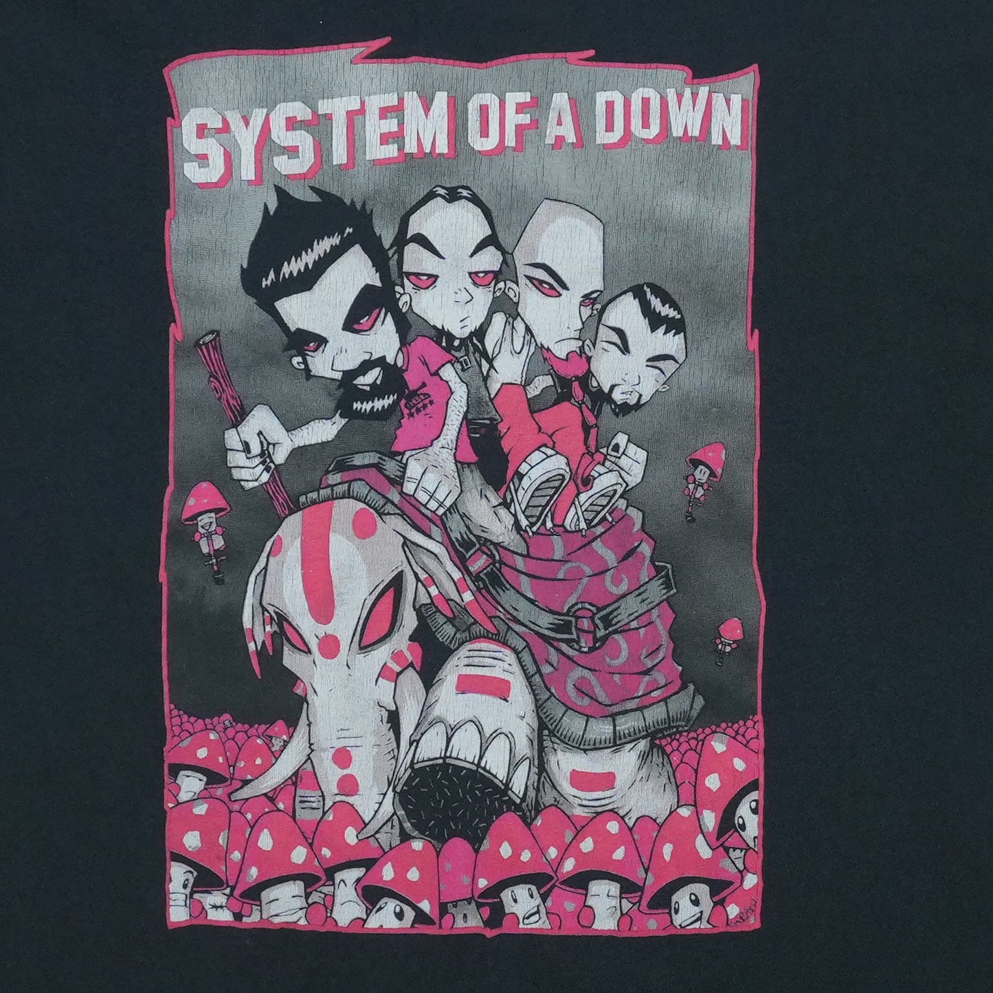 2000s System of a Down Shirt Front Graphic