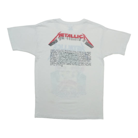 1987 Metallica Crash Course in Brain Surgery Shirt Back