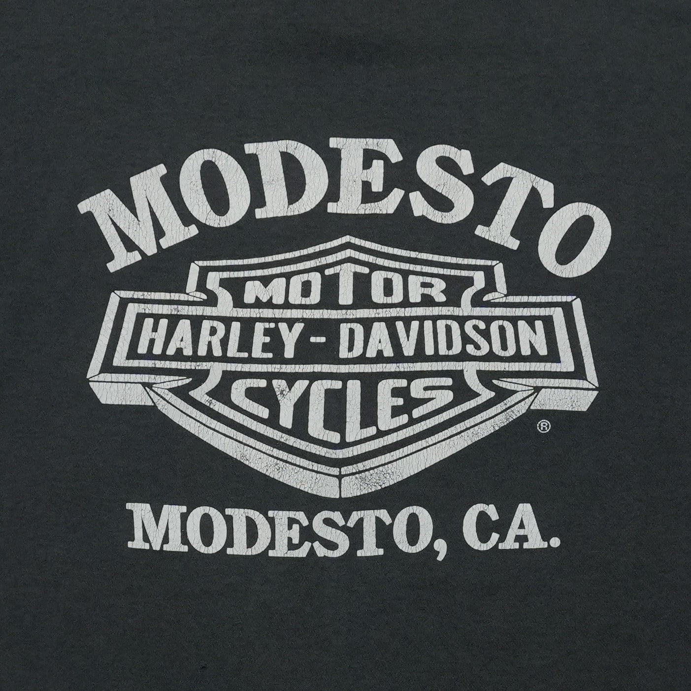 1989 Harley Davidson Motor Co Hawg 3D Emblem ShirtBack Graphic