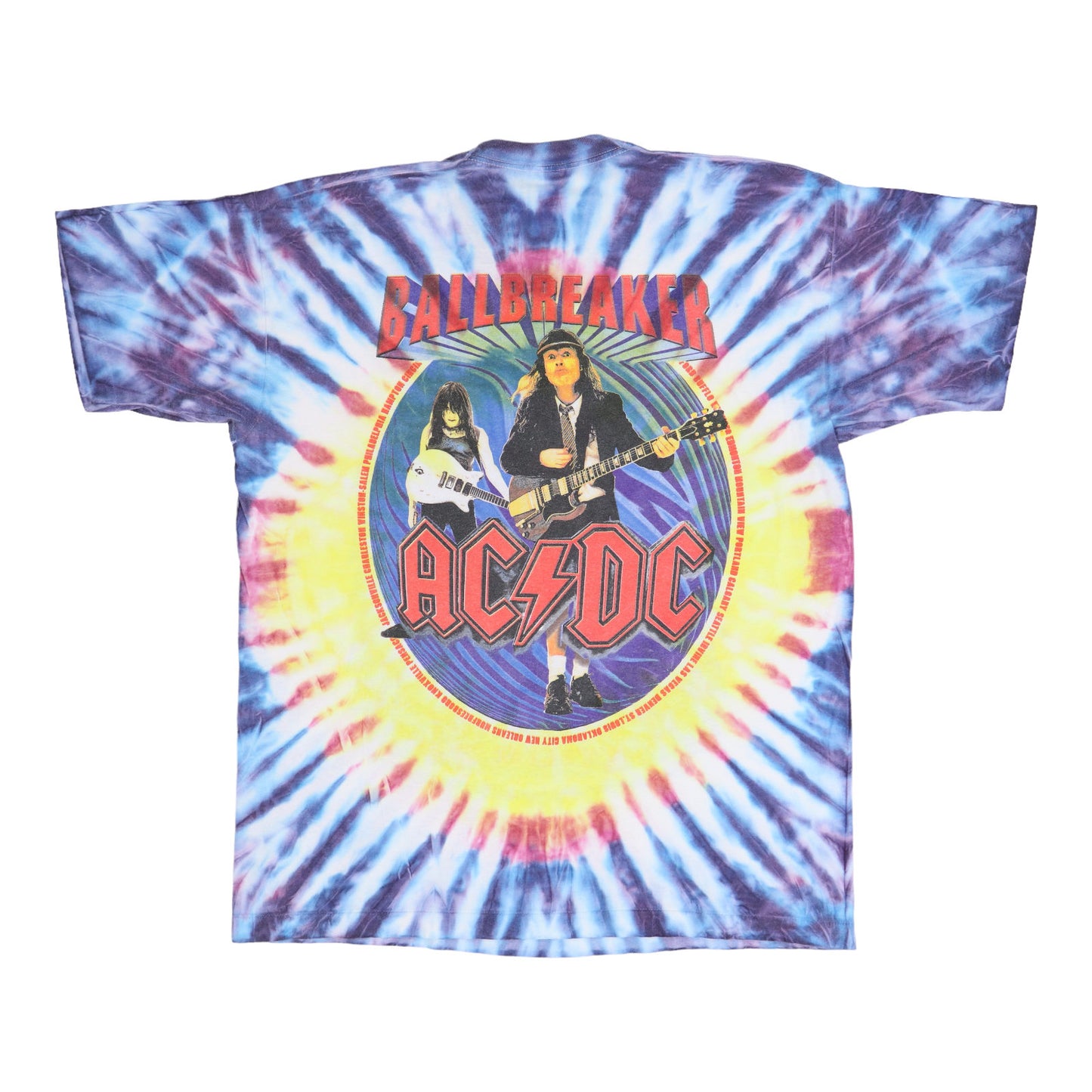 1996 ACDC Ballbreaker Tour Tie Dye Shirt