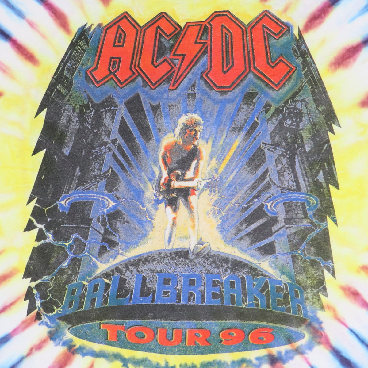 1996 ACDC Ballbreaker Tour Tie Dye Shirt