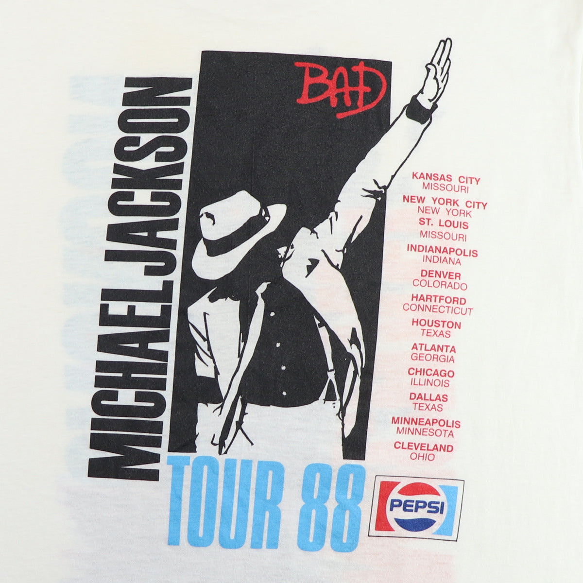 1988 Michael Jackson Bad Tour Shirt