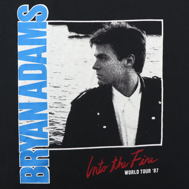 1987 Bryan Adams Into The Fire World Tour Shirt