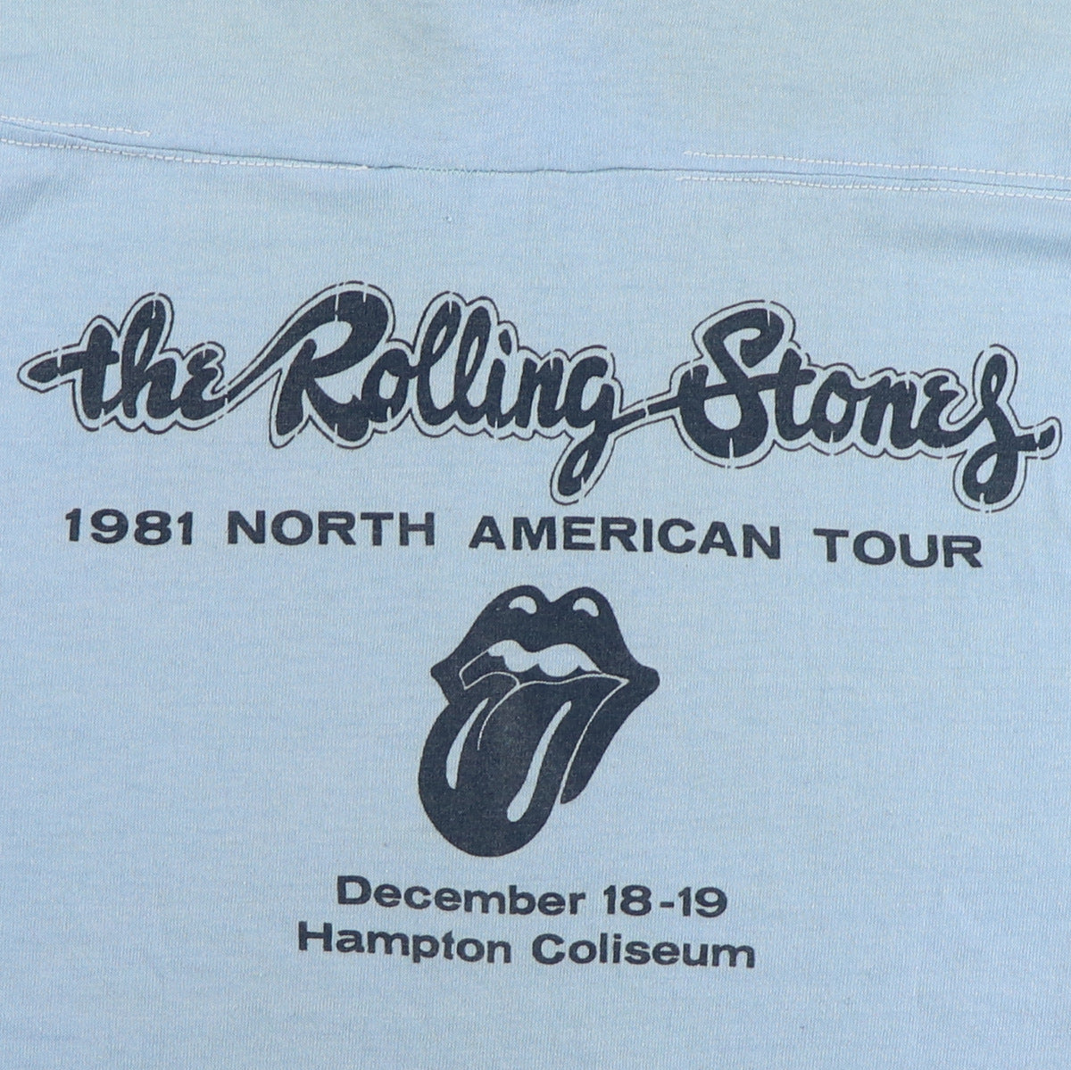 1981 Rolling Stones North American Tour Jersey Shirt