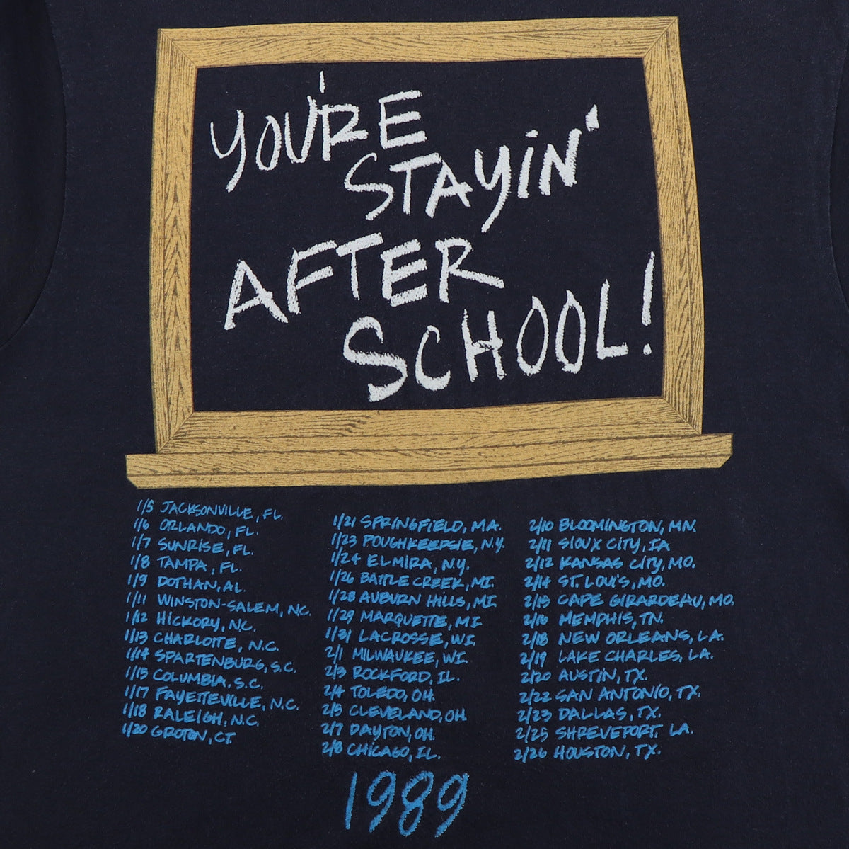 1989 Britny Fox Break All The Rules Tour Shirt