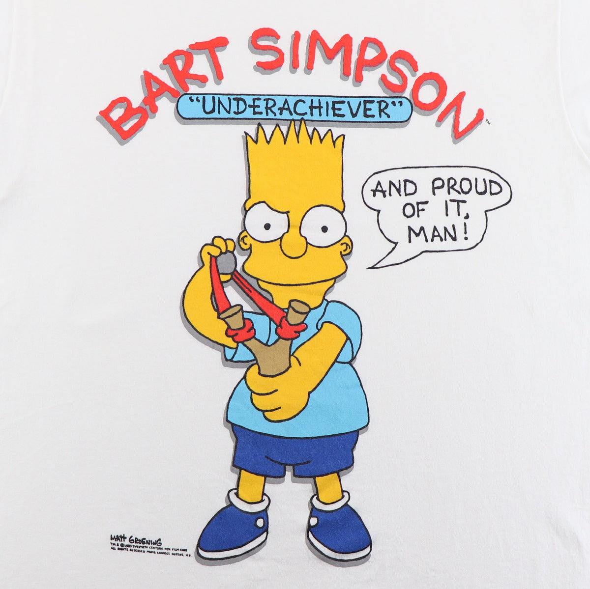 1989 The Simpsons Bart Simpson Underachiever Shirt