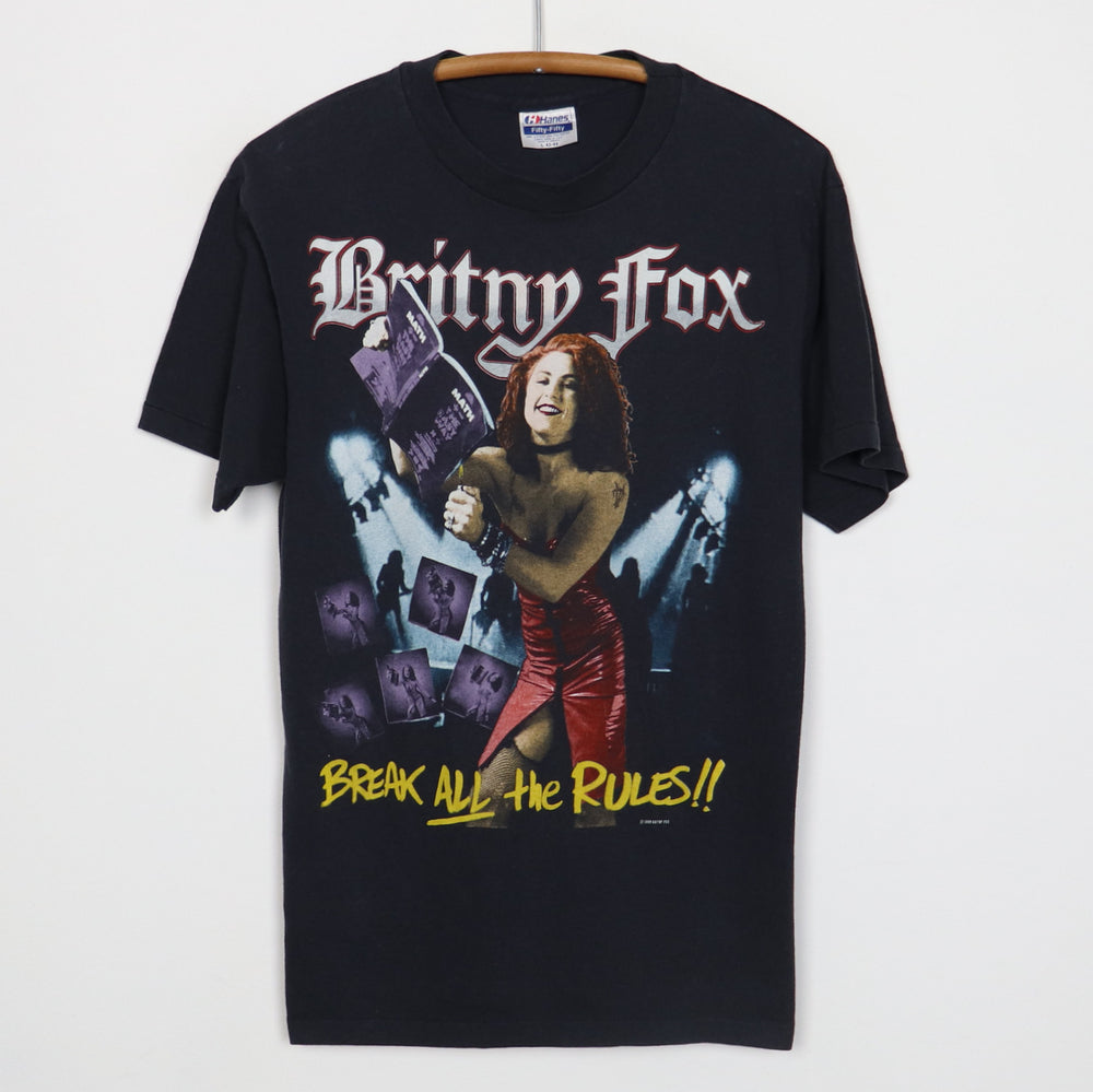 1989 Britny Fox Break All The Rules Tour Shirt