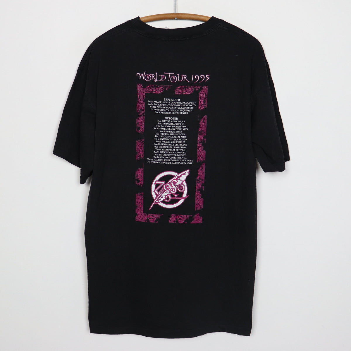 1995 Jimmy Page Robert Plant No Quarter World Tour Shirt