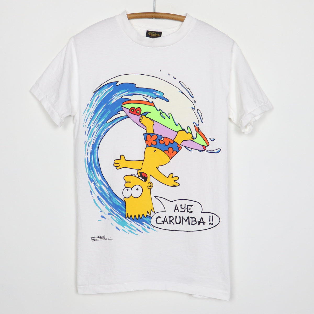 1989 The Simpsons Bart Simpson Aye Carumba Shirt