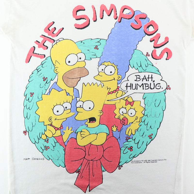 1990 The Simpsons Bah Humbug Christmas Shirt