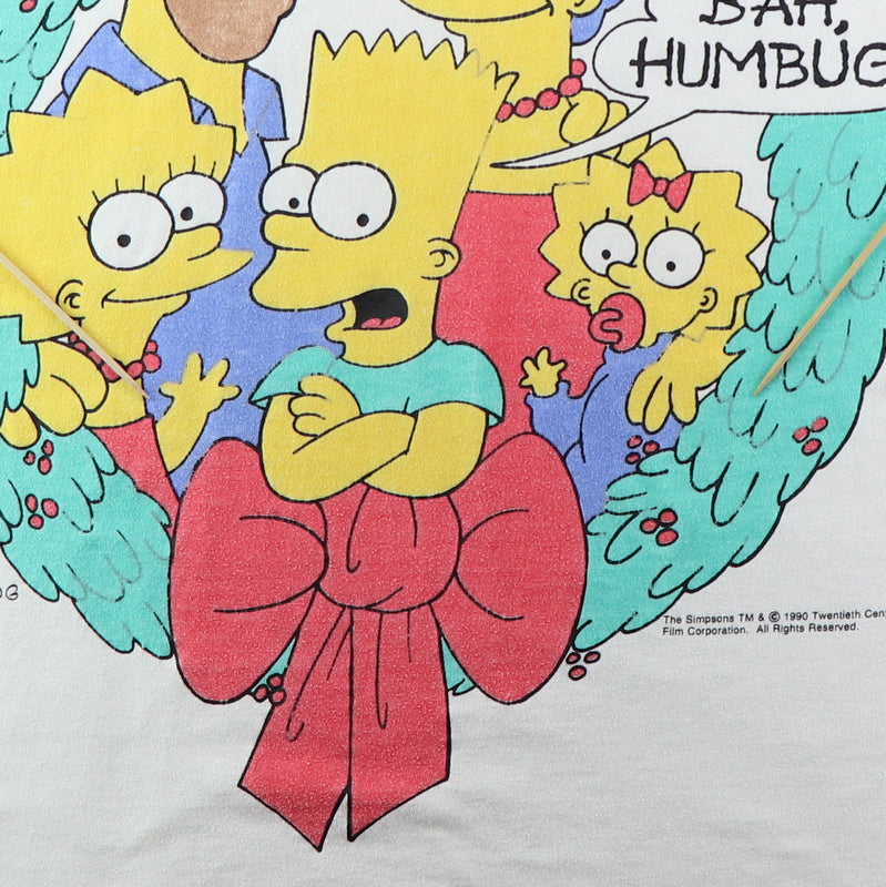 1990 The Simpsons Bah Humbug Christmas Shirt