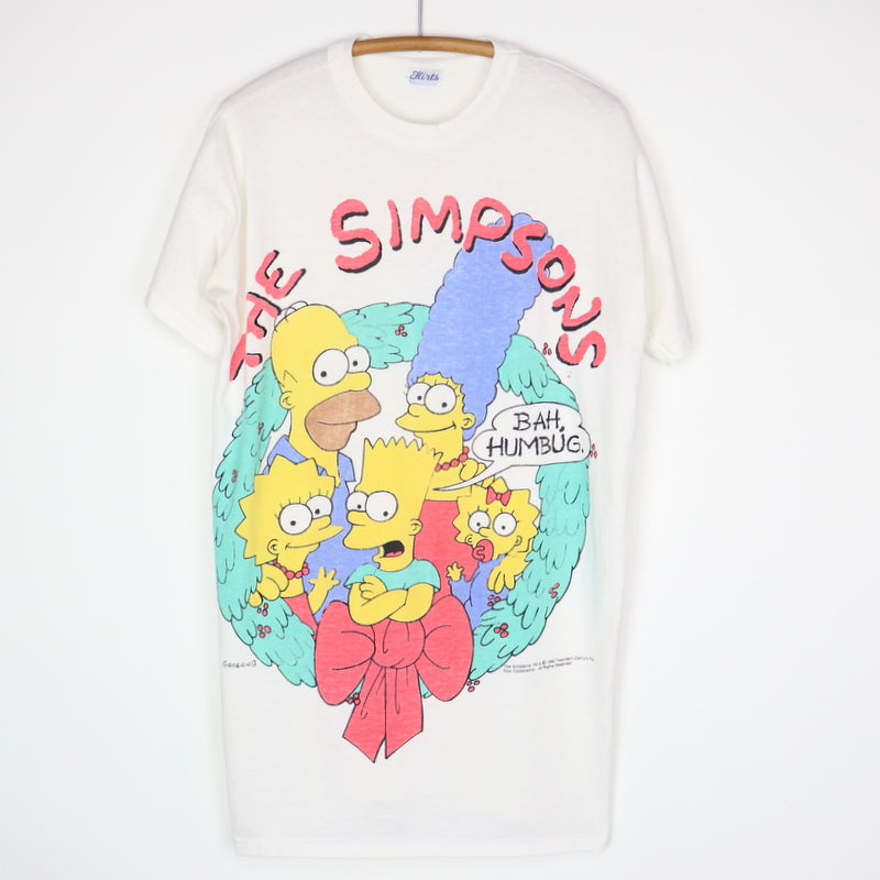 1990 The Simpsons Bah Humbug Christmas Shirt