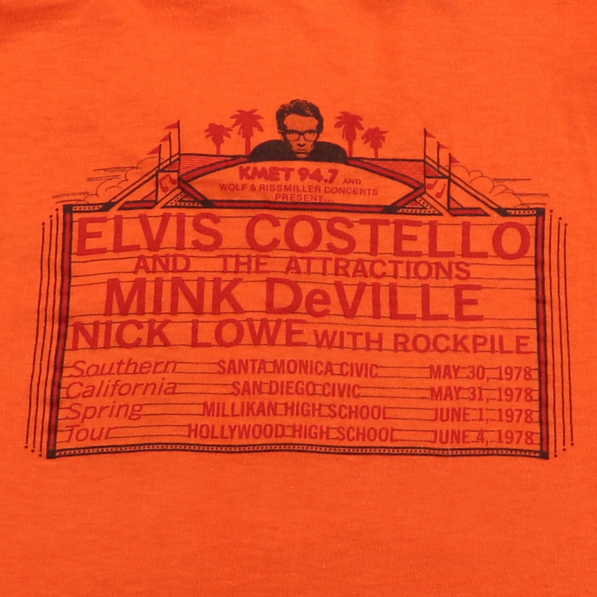 1978 Elvis Costello There Is Only One Tour Shirt