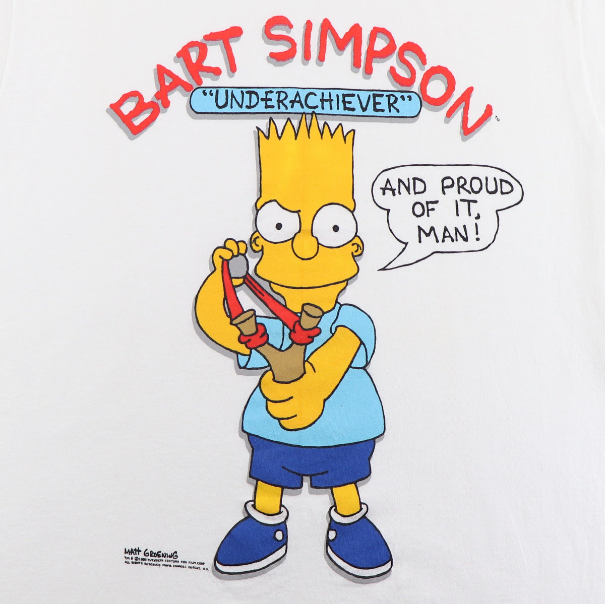 1989 The Simpsons Bart Simpson Underachiever Shirt