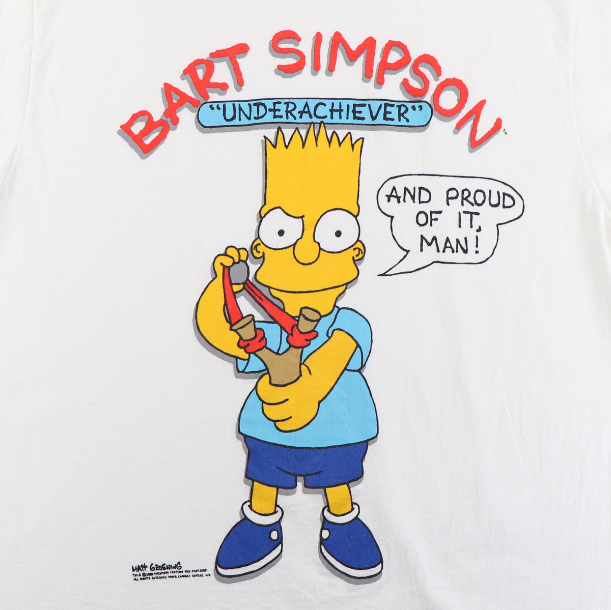 1989 The Simpsons Bart Simpson Underachiever Shirt