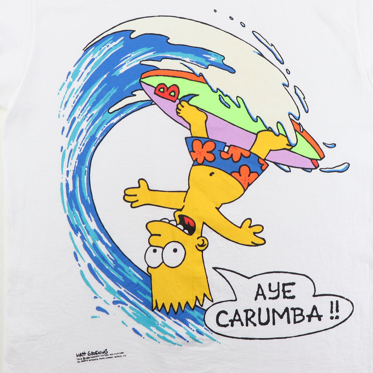 1989 The Simpsons Bart Simpson Aye Carumba Shirt