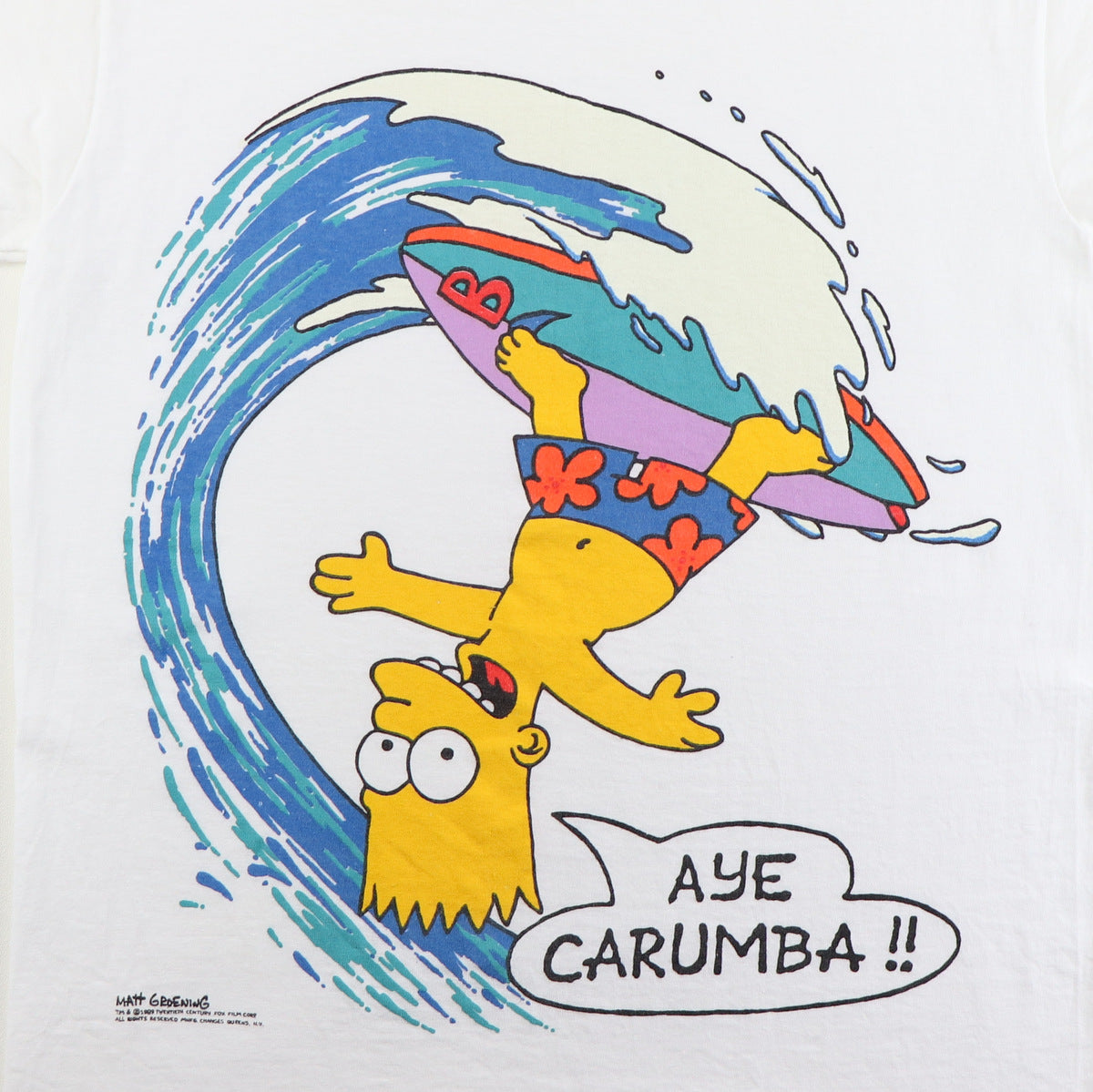 1989 The Simpsons Bart Simpson Aye Carumba Shirt