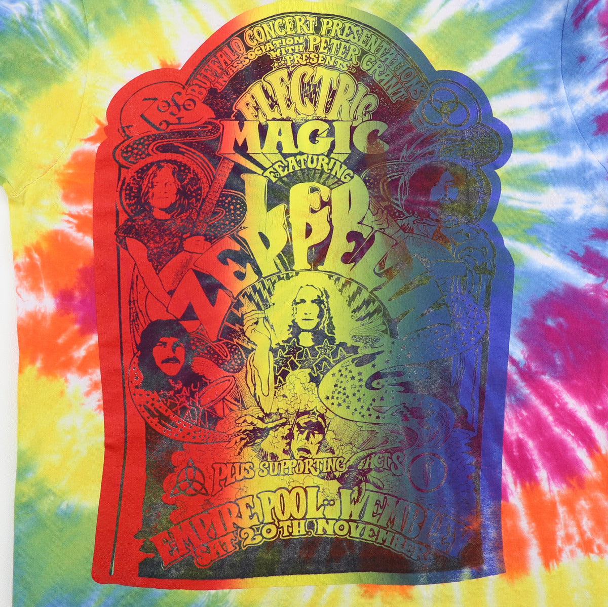 1990s Led Zeppelin Electric Magic Tie Dye Long Sleeve Shirt