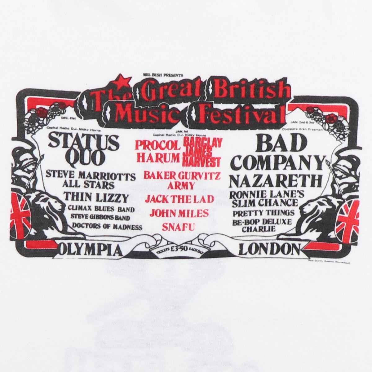 1975 Mel Bush Great British Music Festival Shirt