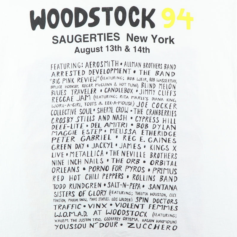 1994 Woodstock Music Festival Concert Shirt
