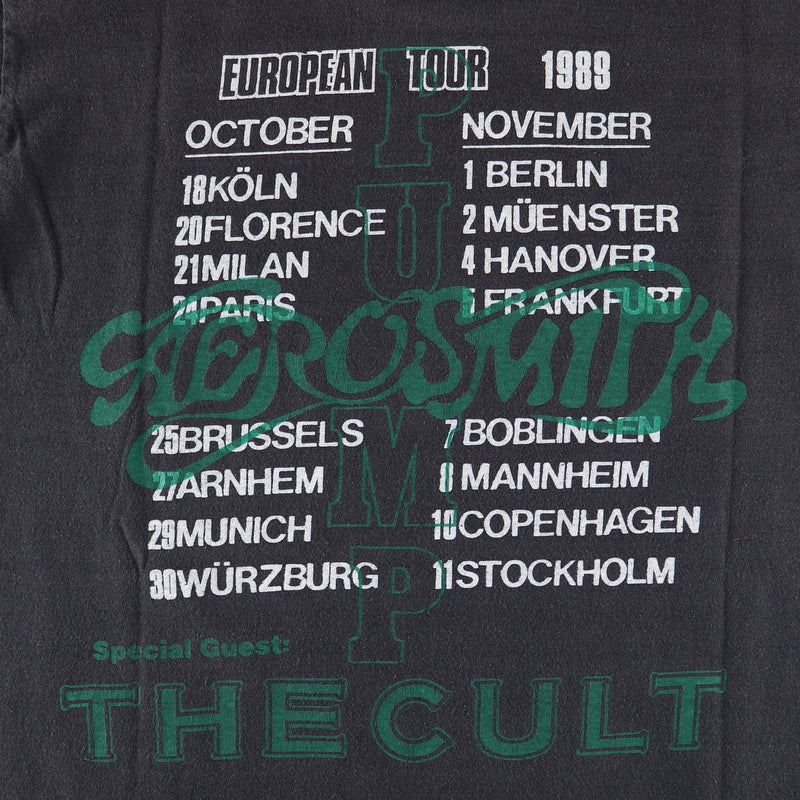 1989 Aerosmith The Cult European Tour Shirt