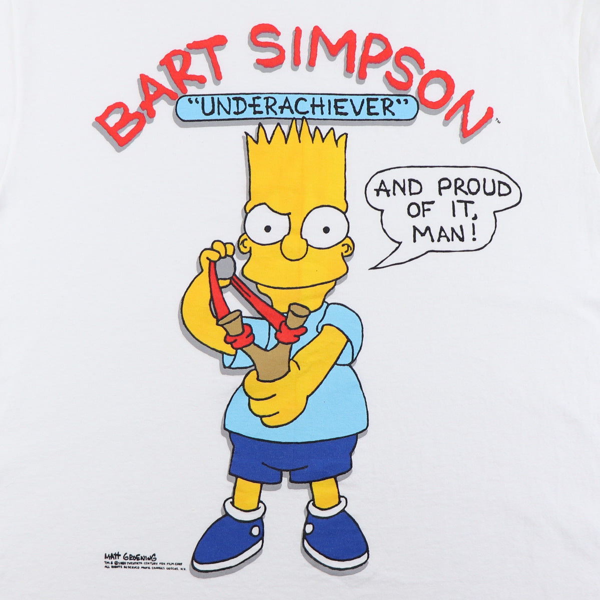 1989 The Simpsons Bart Simpson Underachiever Shirt
