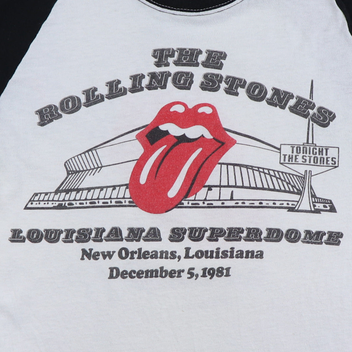 1981 Rolling Stones Louisiana Super Dome Concert Jersey Shirt