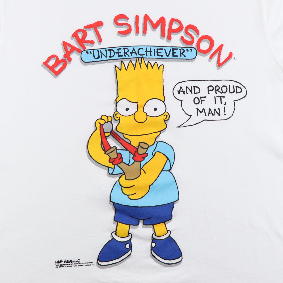 1989 The Simpsons Bart Simpson Underachiever Shirt