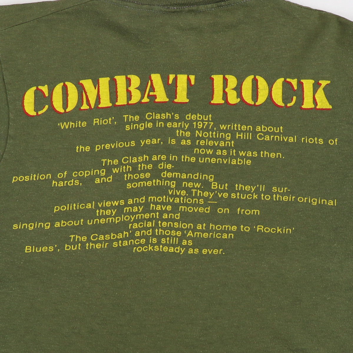 1982 The Clash Combat Rock Shirt