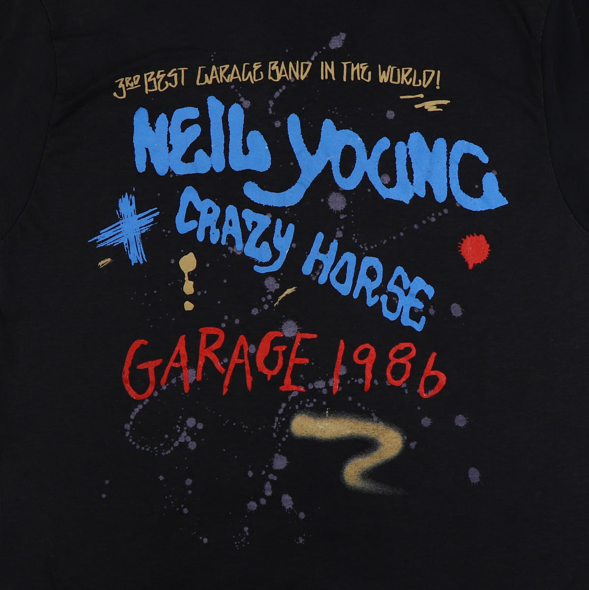 1986 Neil Young Crazy Horse Garage Tour Shirt