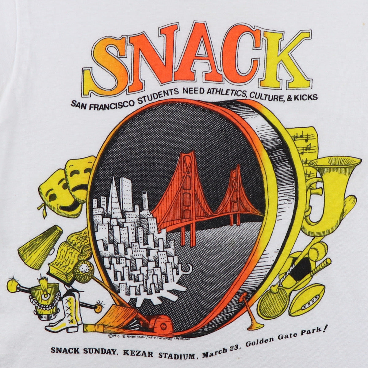 1975 Snack San Francisco Concert Shirt