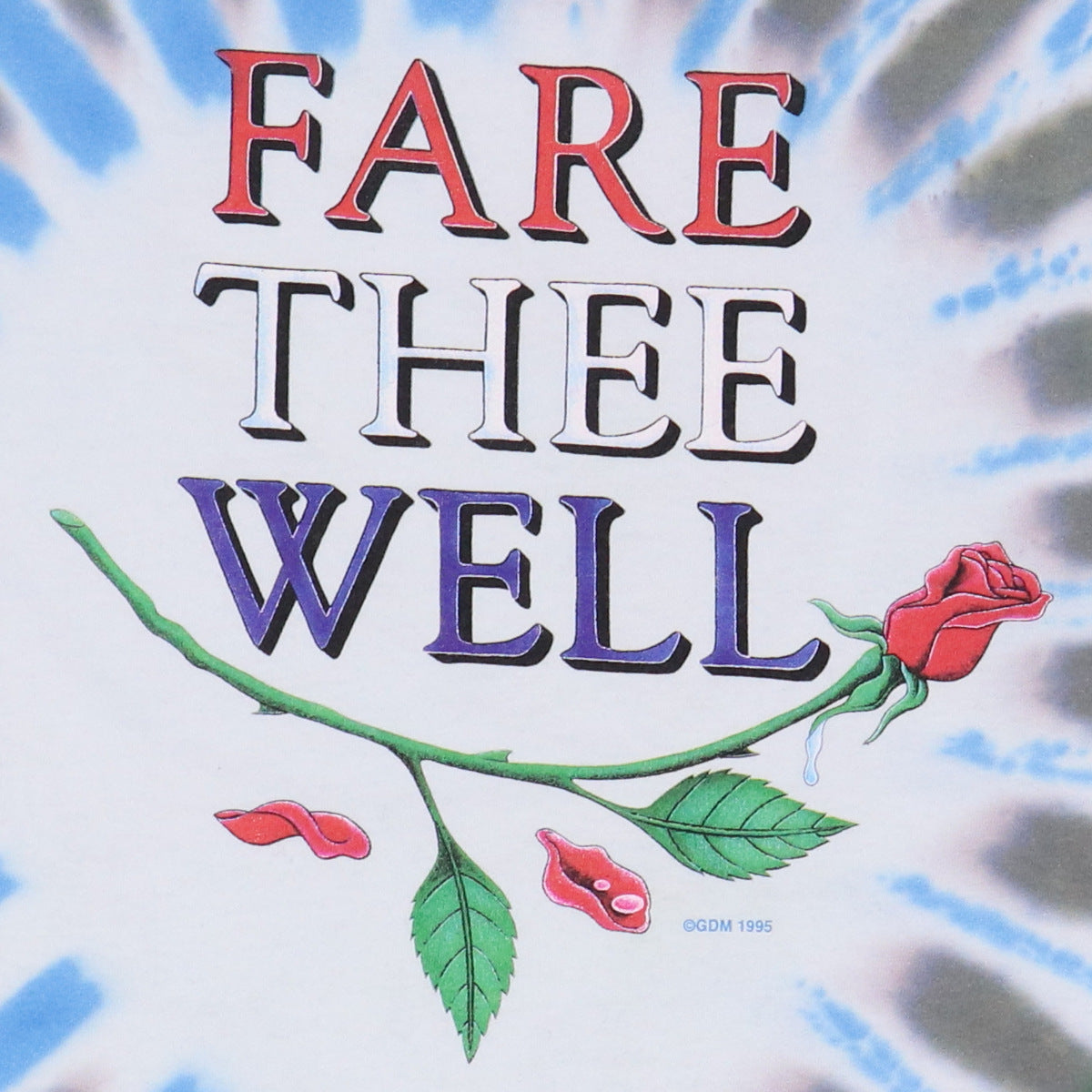 1995 Grateful Dead Fare Thee Well Tie Dye Shirt