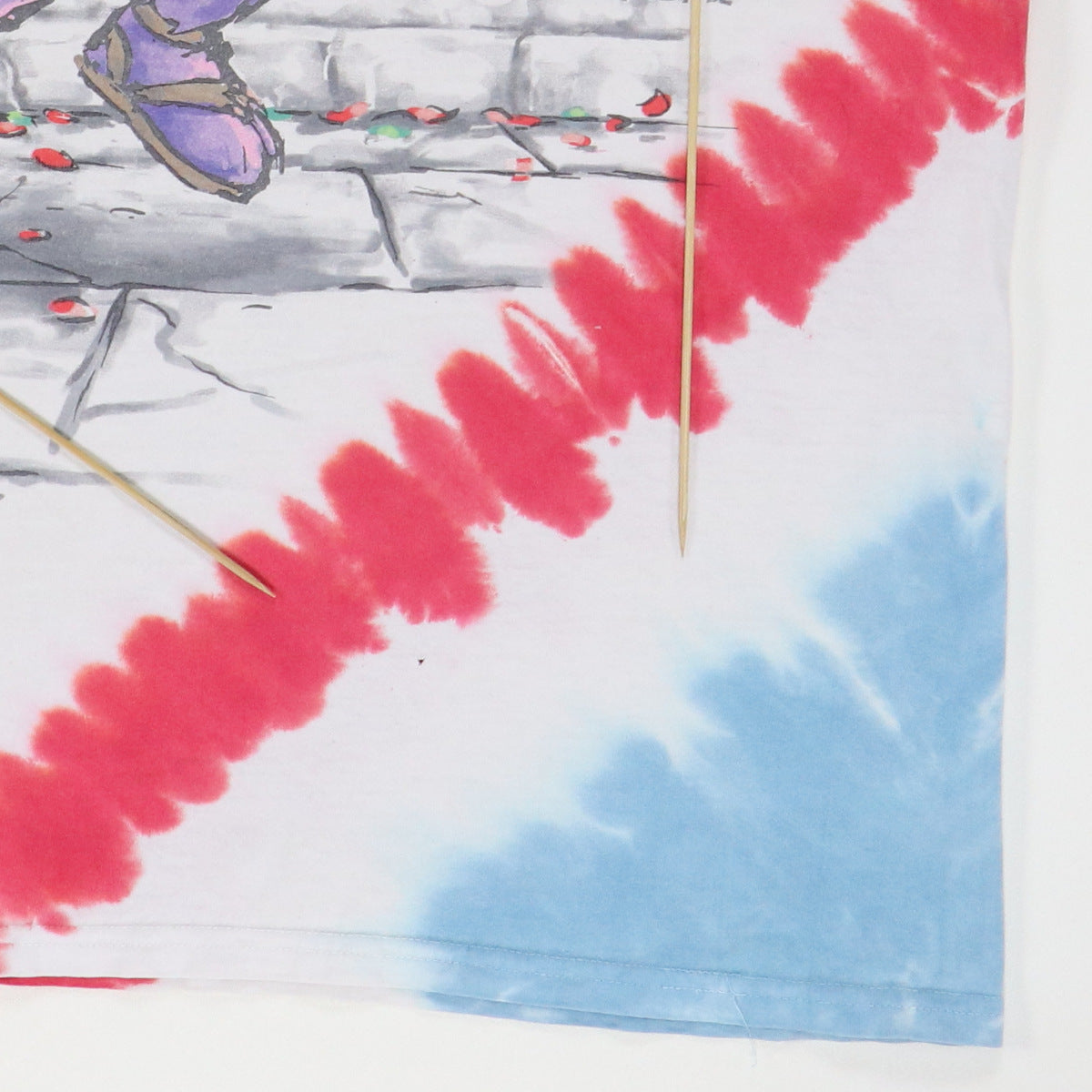 1996 Grateful Dead Deadcathalon Olympics Liquid Blue Tie Dye Shirt