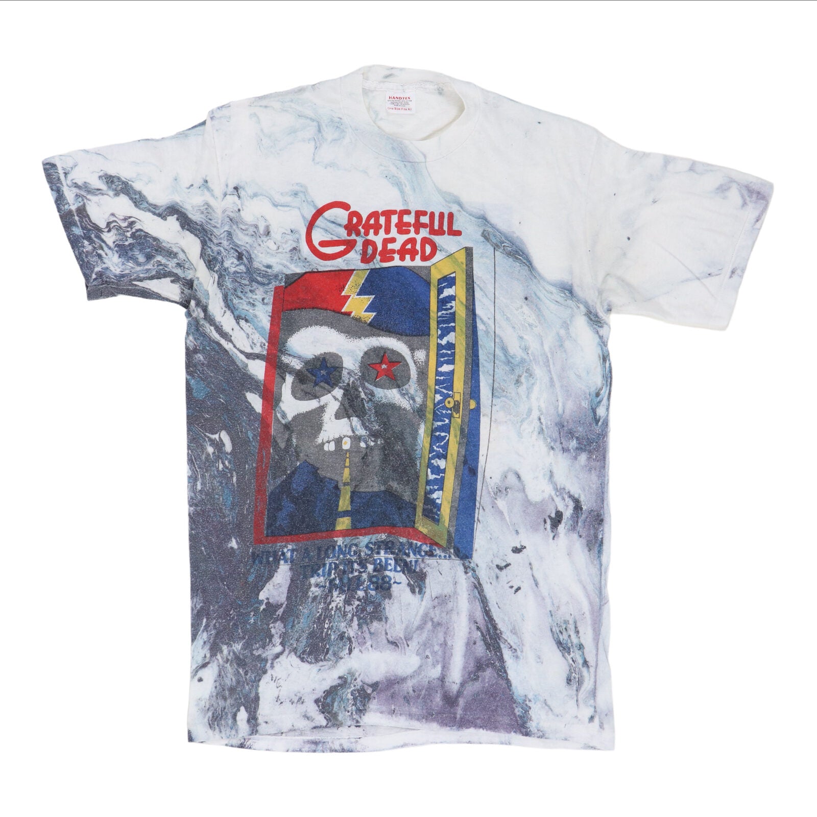 Vintage 1988 Grateful Dead Long Strange Trip Tour Tie Dye Shirt 