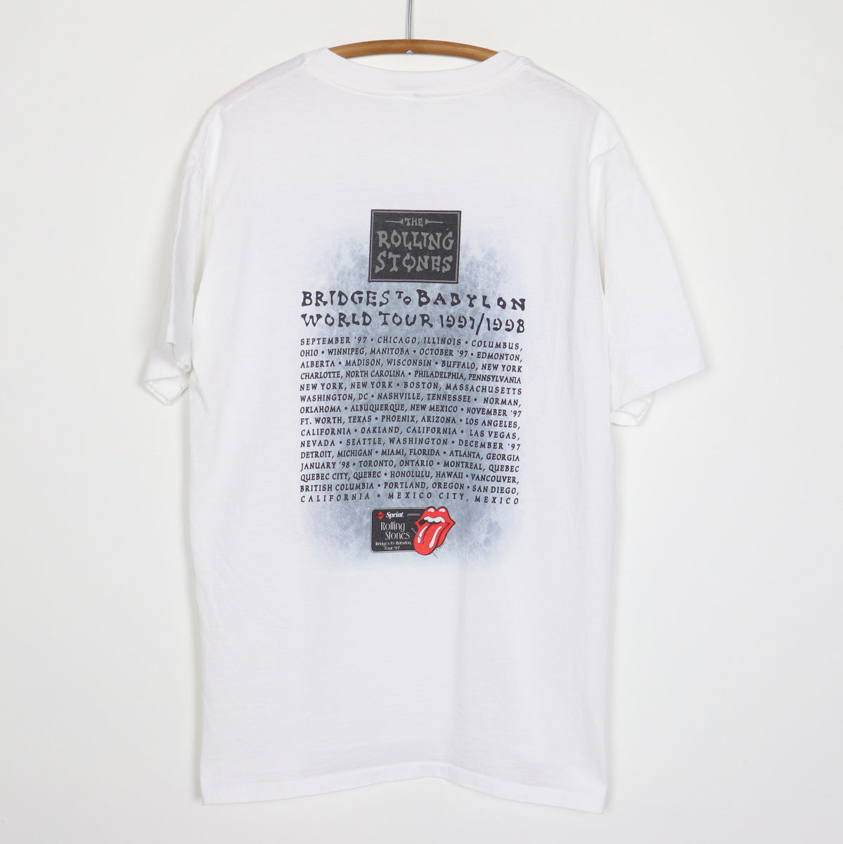 1997 Rolling Stones Bridges To Babylon Tour Shirt