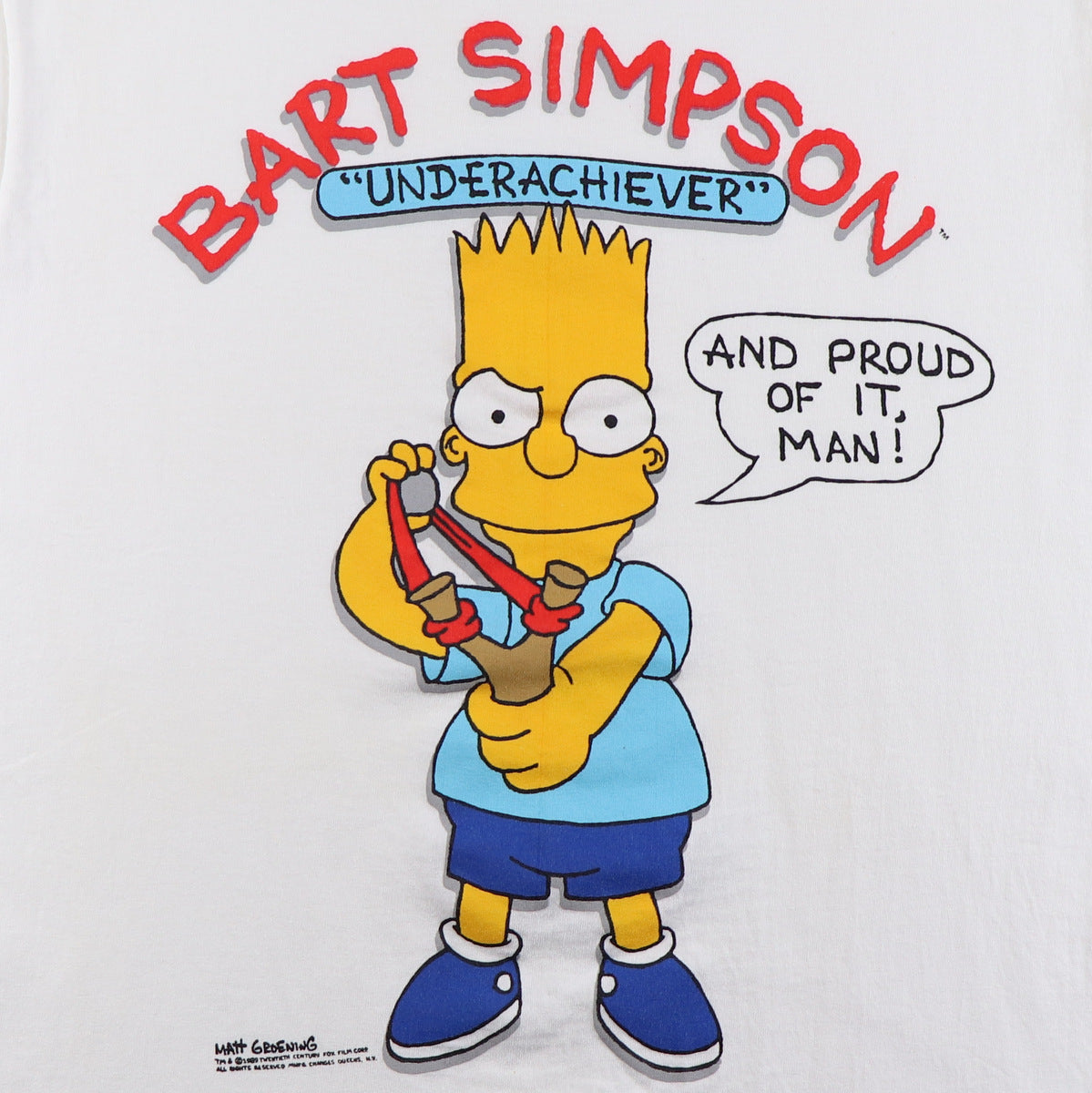 1989 The Simpsons Bart Simpson Underachiever Shirt
