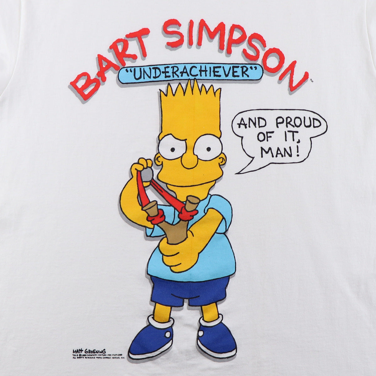 1989 The Simpsons Bart Simpson Underachiever Shirt