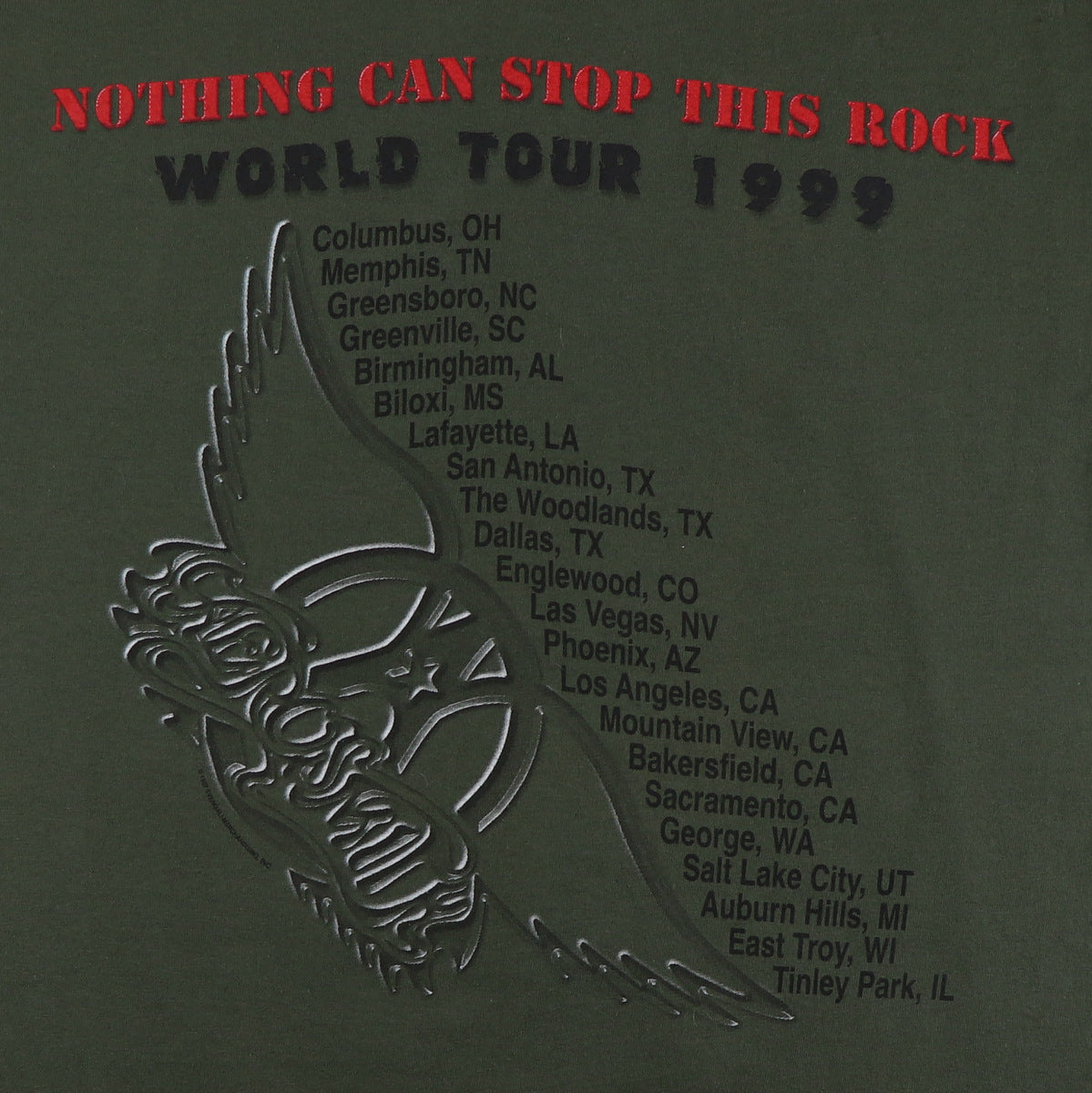1999 Aerosmith Nothing Can Stop This Rock Tour Shirt